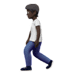 🚶🏿 person walking: dark skin tone display on Apple